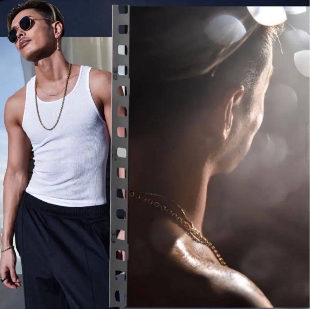 梵字彫 22k仕上げ ペーパーチェーン ロープチェーン ゴールド ネックレス