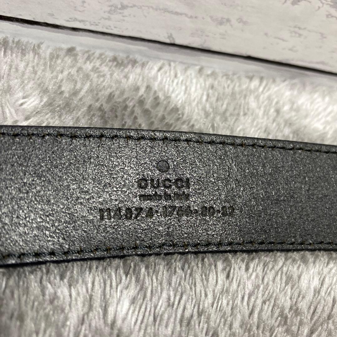GUCCI グッチ ベルト 114874 ブラック レザー インターロッキングG