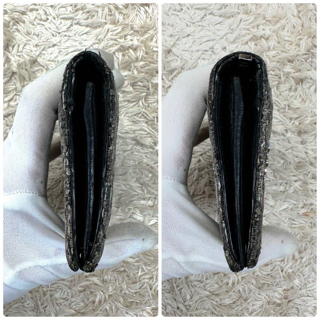 DIOR 長財布 トロッター オブリーク 二つ折り グレー