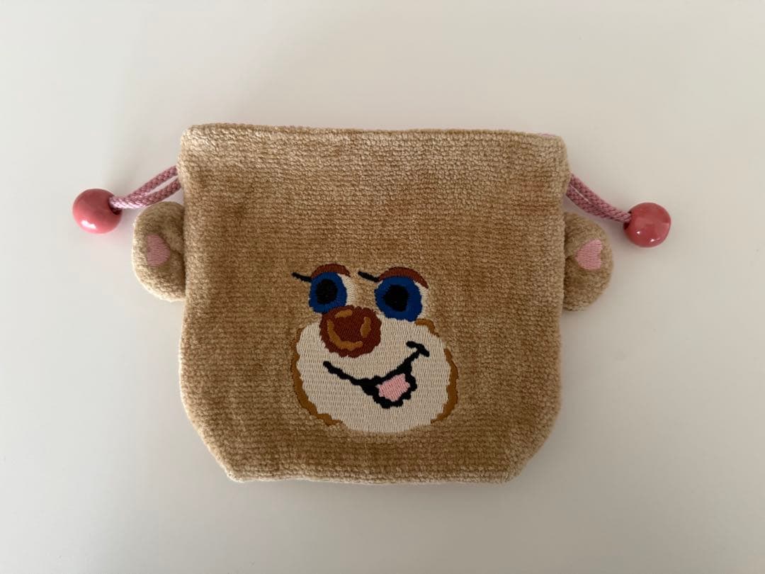 ドアップテディ　テディガールの耳付き巾着 2個セット