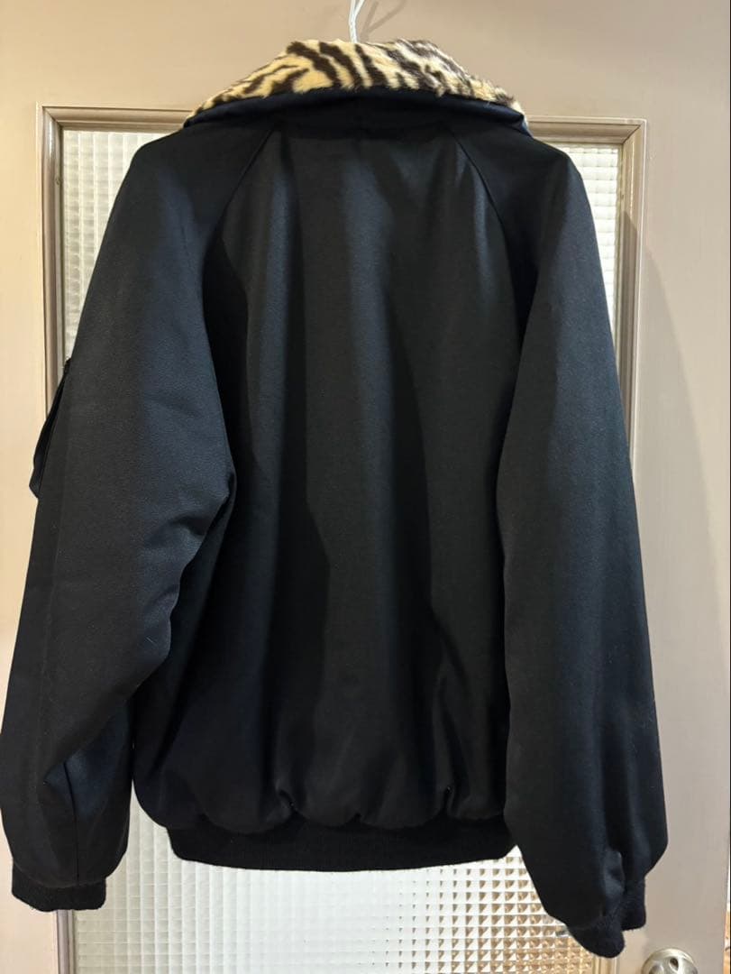 寅壱　ドカジャン　トラ柄つけ襟　ブラック　Lサイズ