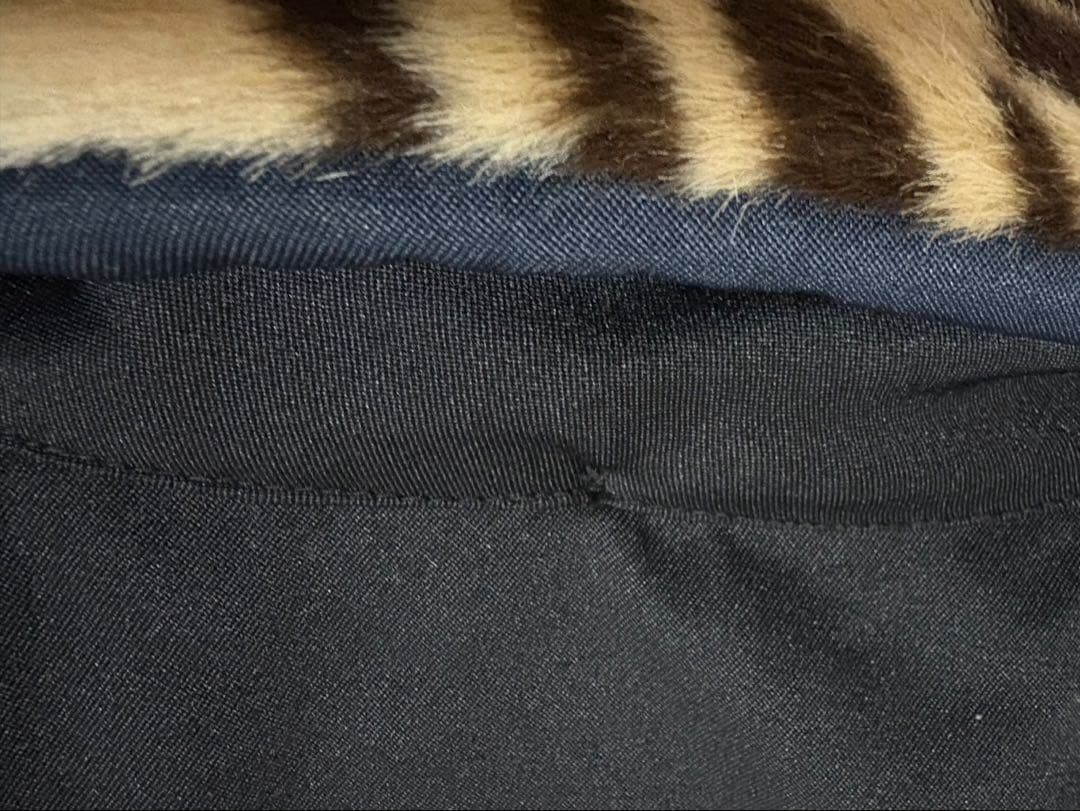 寅壱　ドカジャン　トラ柄つけ襟　ブラック　Lサイズ