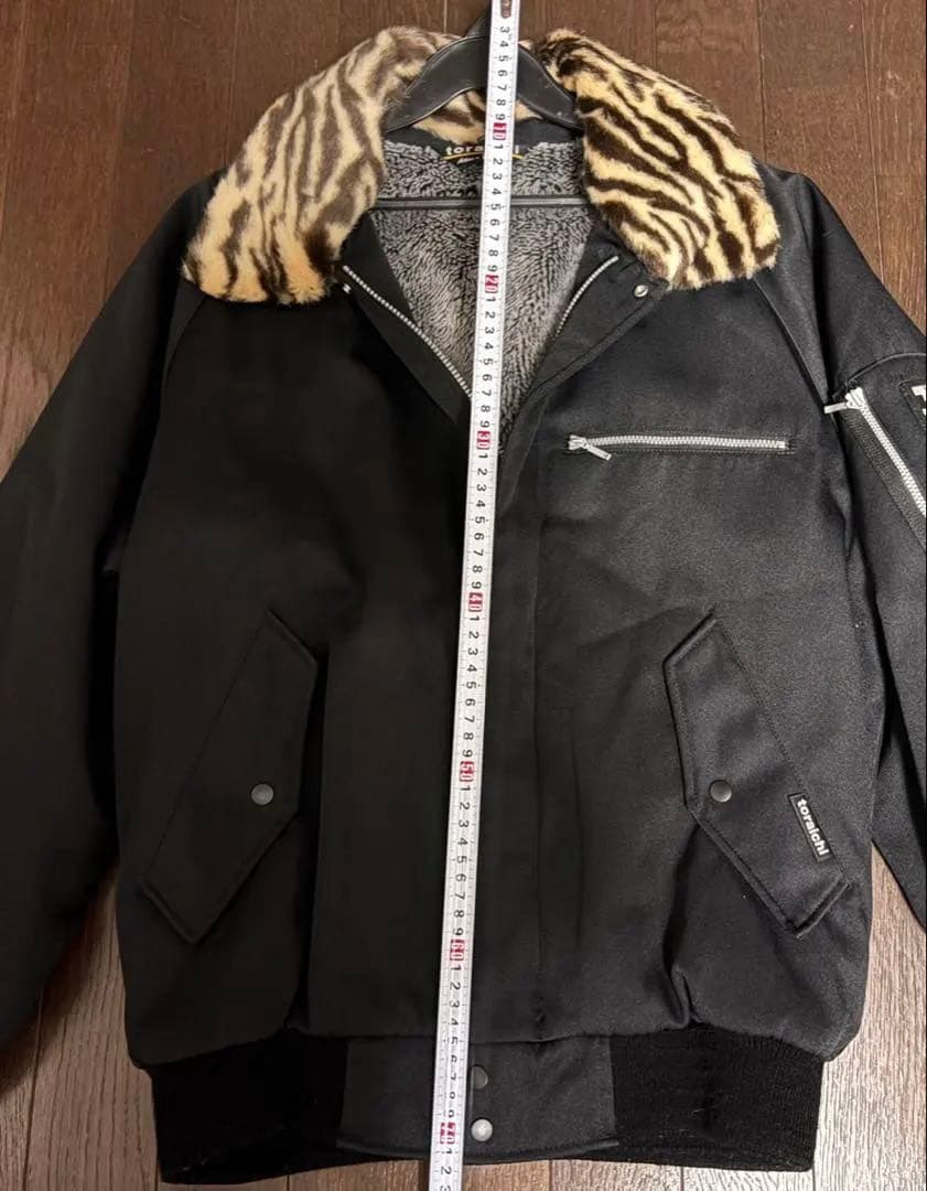 寅壱　ドカジャン　トラ柄つけ襟　ブラック　Lサイズ