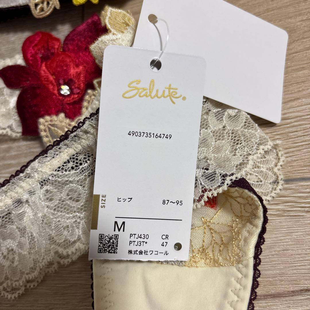 Salute. 花柄刺繍 ブラジャーショーツセット M/C70