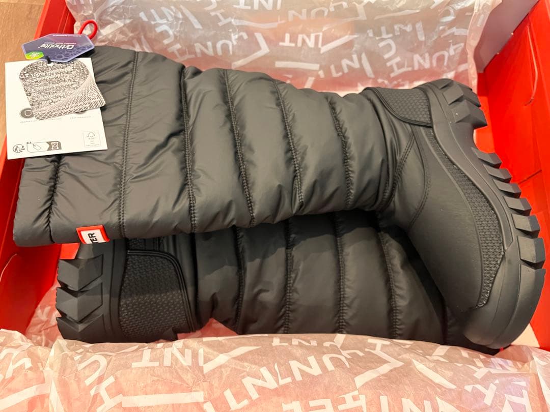 【新品・未使用】HUNTER ブラック ロング スノーブーツ 新品