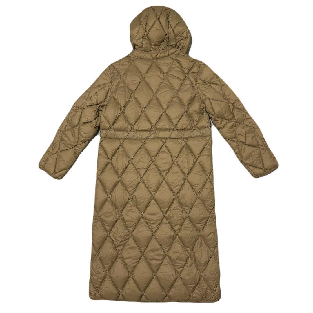 【ZARA】キルティングダウンロングコート　ロングダウン　フード取り外し可能　M