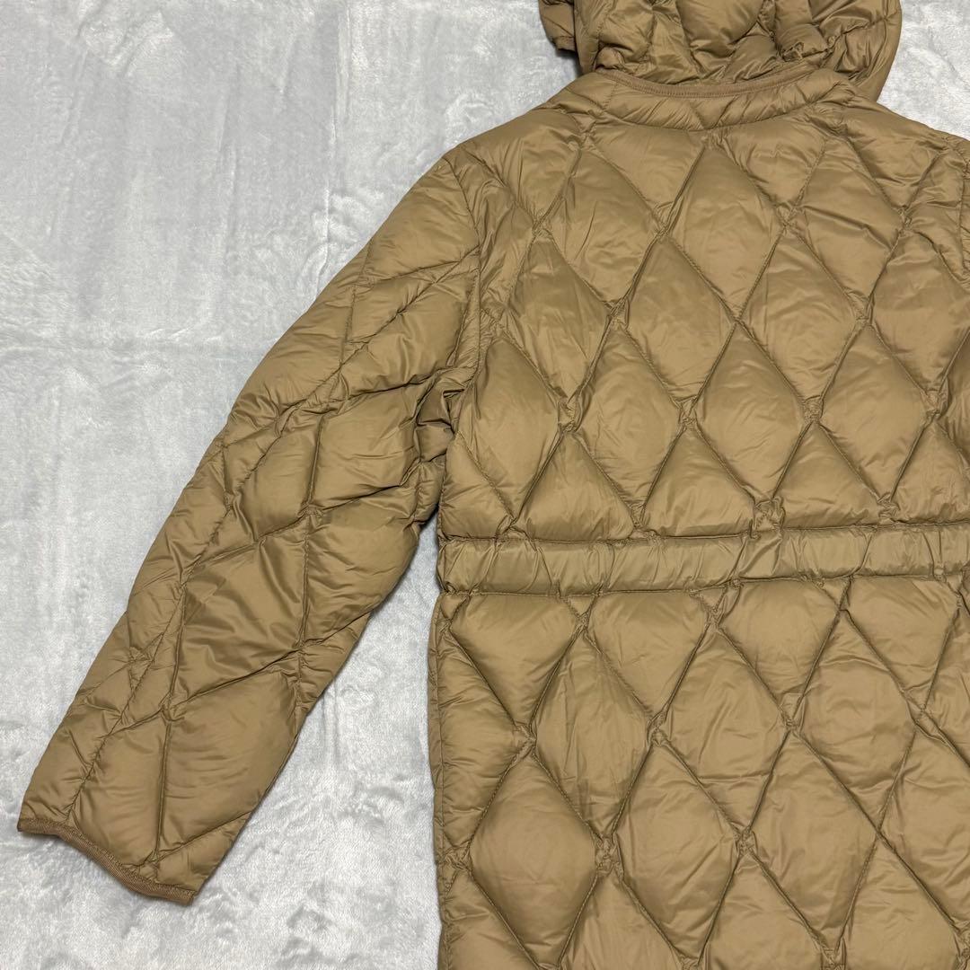 【ZARA】キルティングダウンロングコート　ロングダウン　フード取り外し可能　M