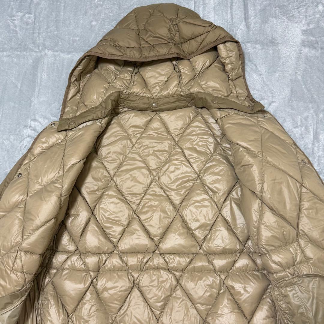【ZARA】キルティングダウンロングコート　ロングダウン　フード取り外し可能　M