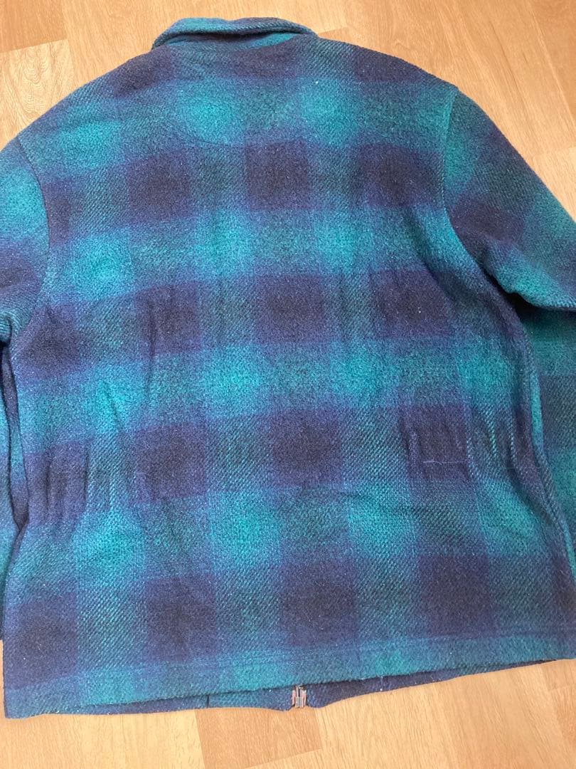 希少　エディーバウアー　80s オンブレ　ウールジャケット　グリーン　L