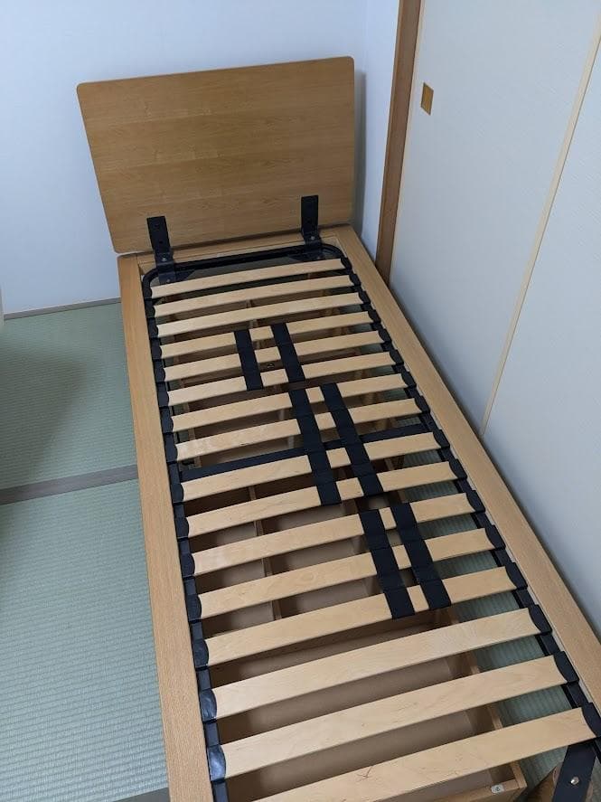 無印良品 MUJI セミシングルベッド 収納+ヘッドボード付き