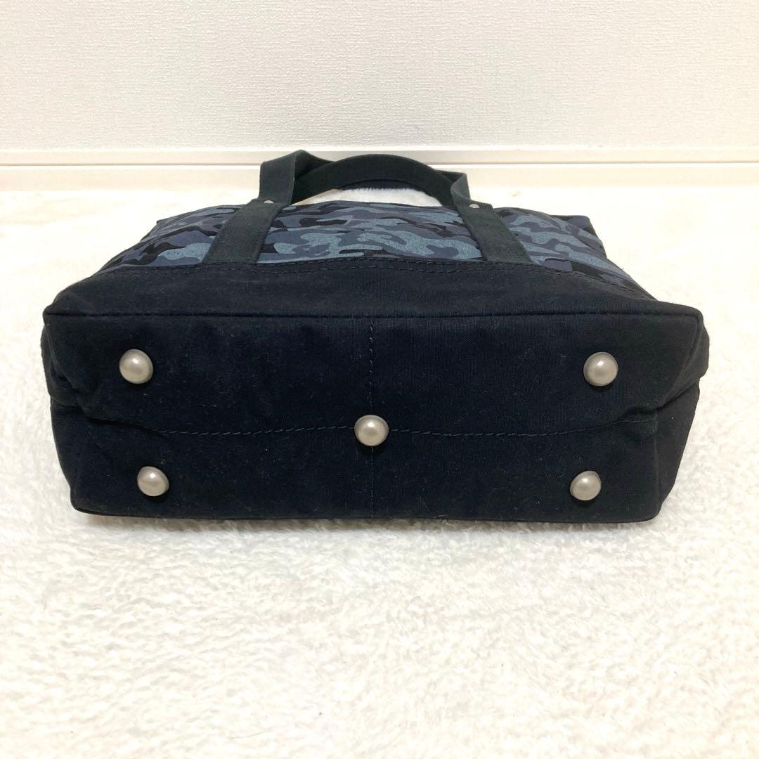 【美品】 一澤信三郎帆布 N-30 アトム 迷彩×黒　トートバッグ A4