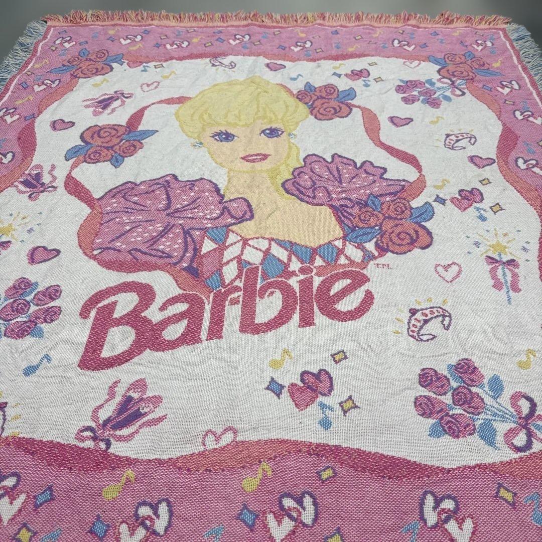 バービー　ブランケット　マルチカバー　ソファーカバー　ラグ　150x133