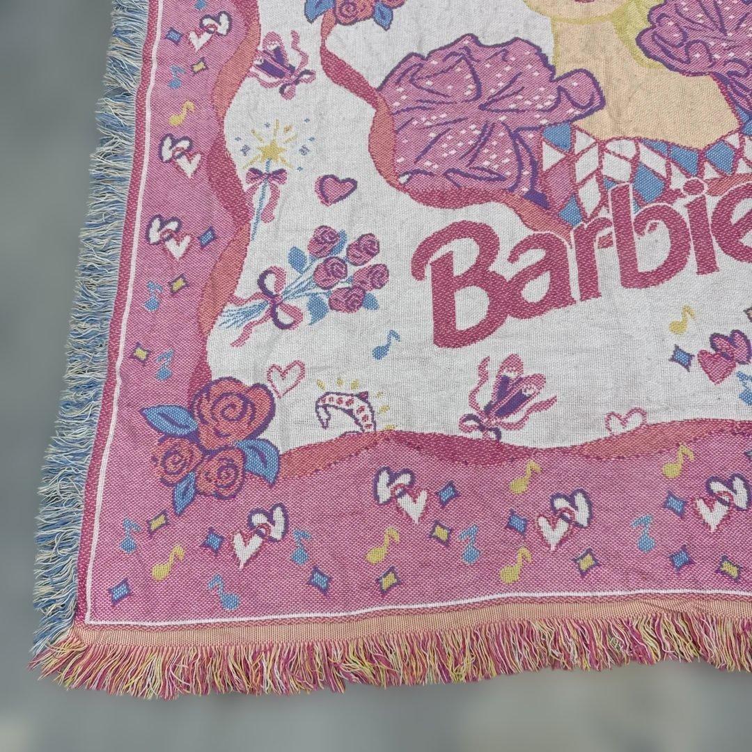 バービー　ブランケット　マルチカバー　ソファーカバー　ラグ　150x133