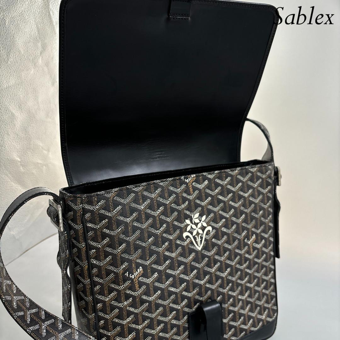 【超極美品】ゴヤール グランブルー MM ショルダーバッグ クロスボディバッグ