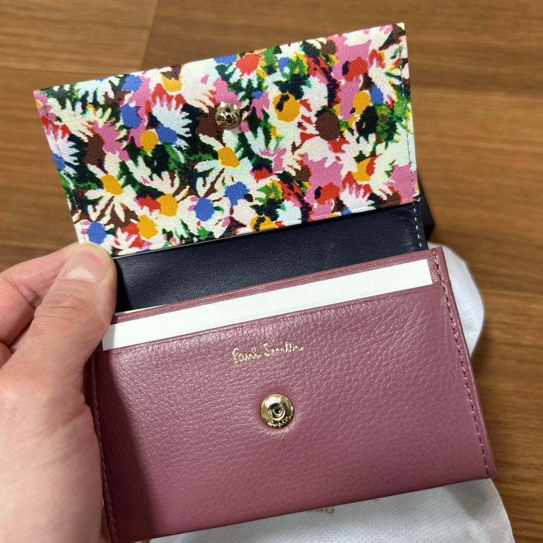 Paul Smith ピンク レザー 名刺入れ BPW562