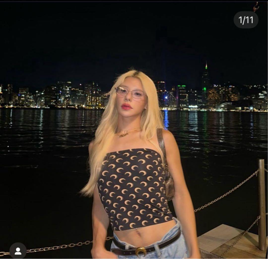 Marine Serre Crescent Moon チューブトップ