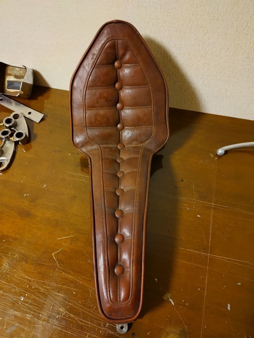 サボテン様【ショベルリジット】バイクシート　ブレーキセット