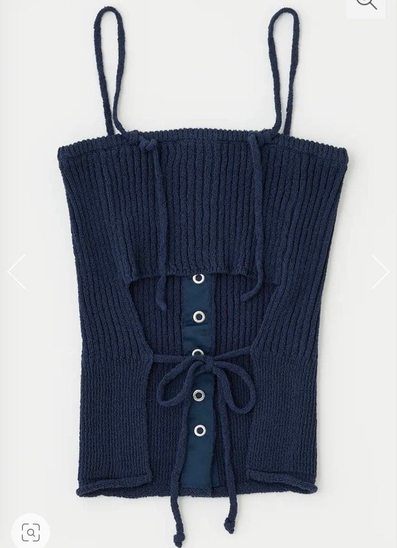 ゆの様 moussy FRONT BUTTON ニットキャミ