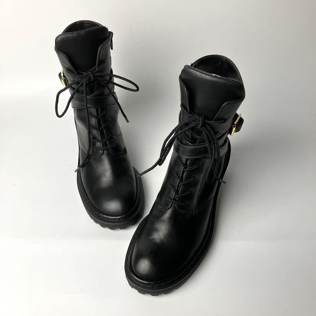 【極美品】PIPPICHIC OBLIQUE コンバットブーツ　クロスベルト23