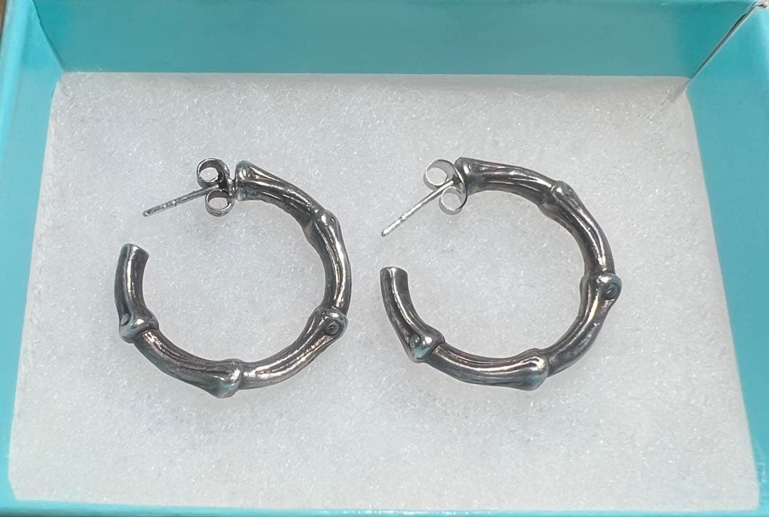 Tiffany & Co. バンブー フープピアス 925シルバー