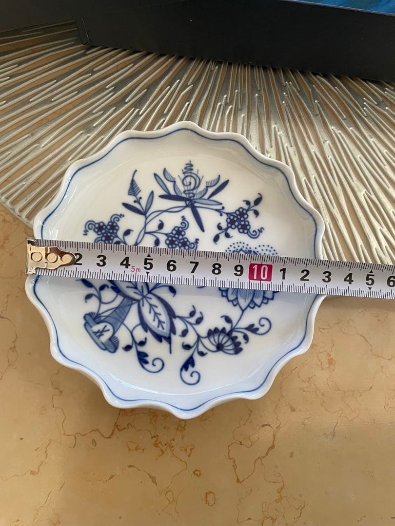 Meissen 花柄皿 約13cm