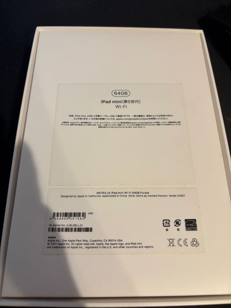 Apple iPad mini (第6世代) パープル