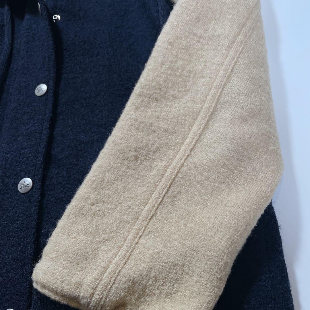 希少✨　バーバリーブルーレーベル　スタジャン　フード　チェック　ホースロゴ　M