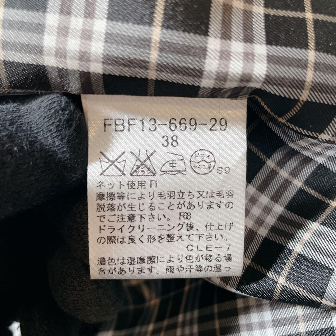 希少✨　バーバリーブルーレーベル　スタジャン　フード　チェック　ホースロゴ　M