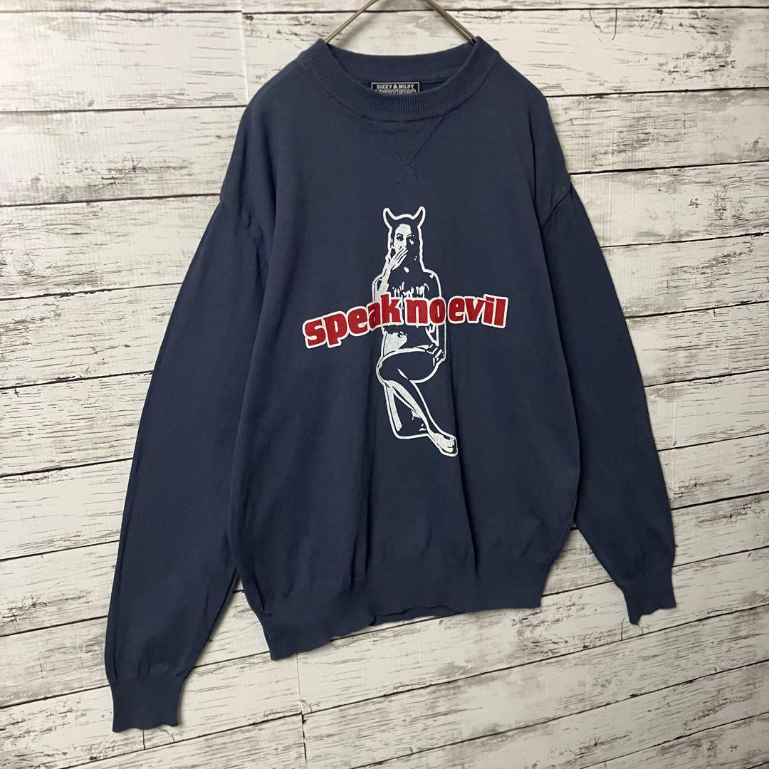 【超人気アイテム】ヒステリックグラマー ヒスガールプリント コットンニット L