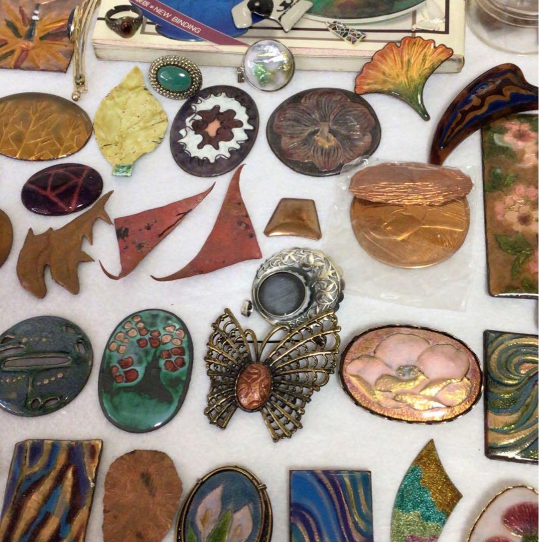 七宝焼き　アクセサリー　バッジ　ネックレス　ハンドメイド