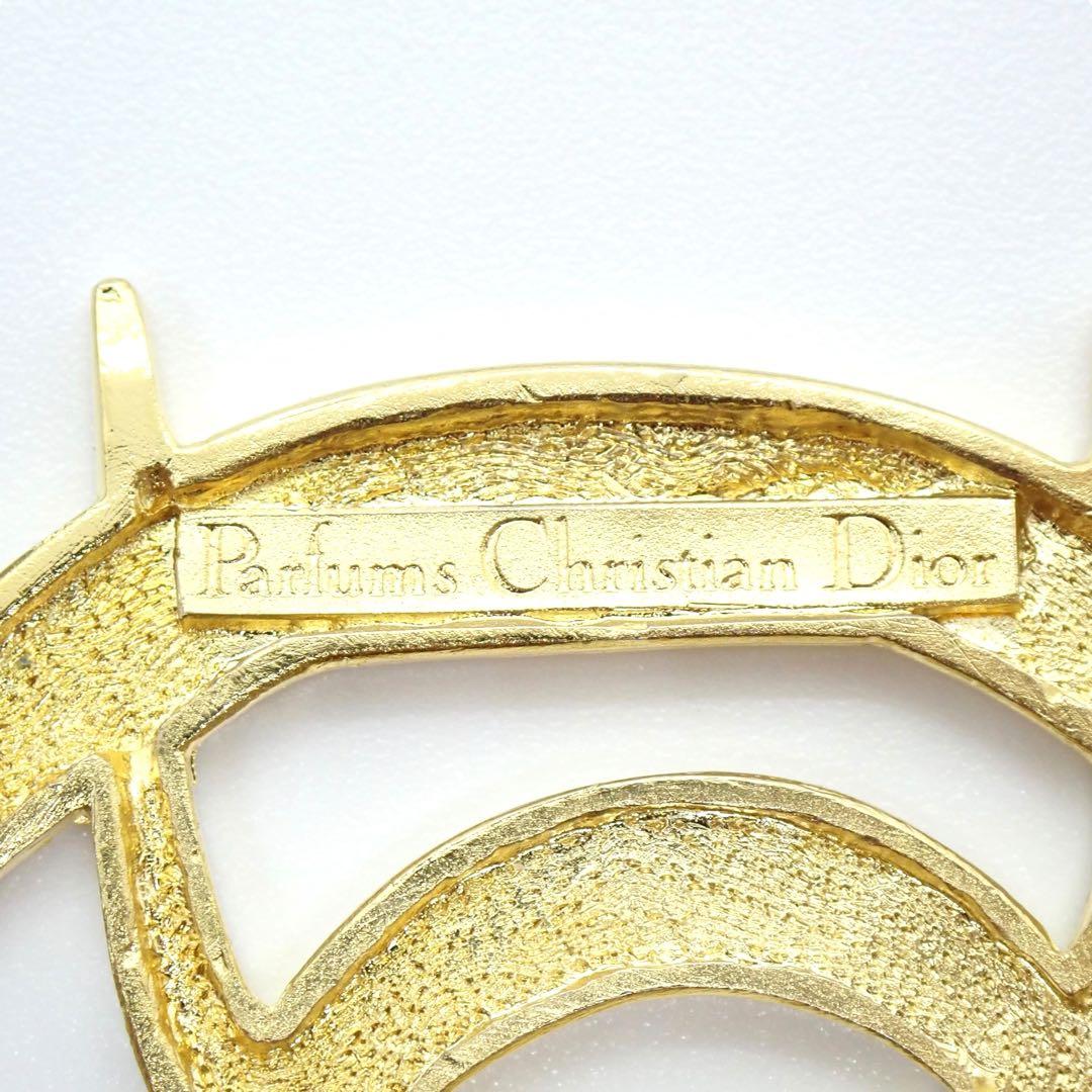 希少✨　Dior　ビッグロゴ　ピンブローチ　エンブレム　ゴールド
