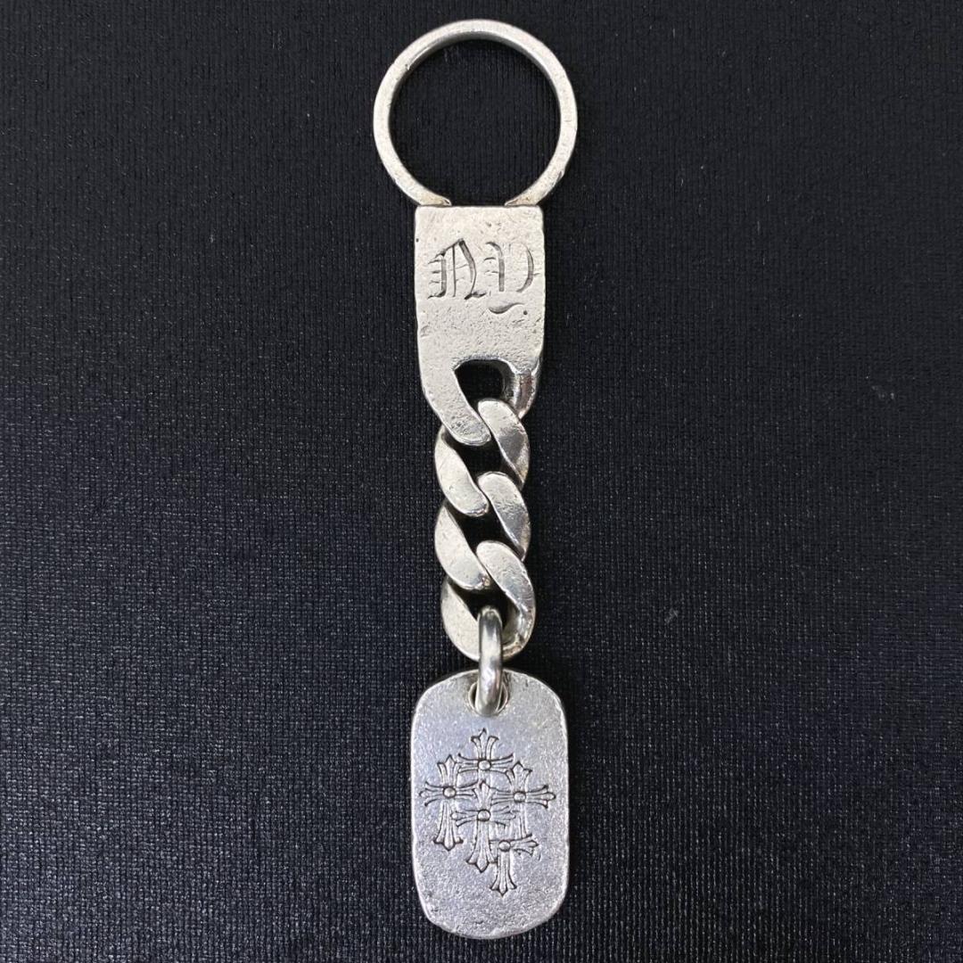 正規品 CHROME HEARTS シルバー クロス ドッグタグ キーチェーン
