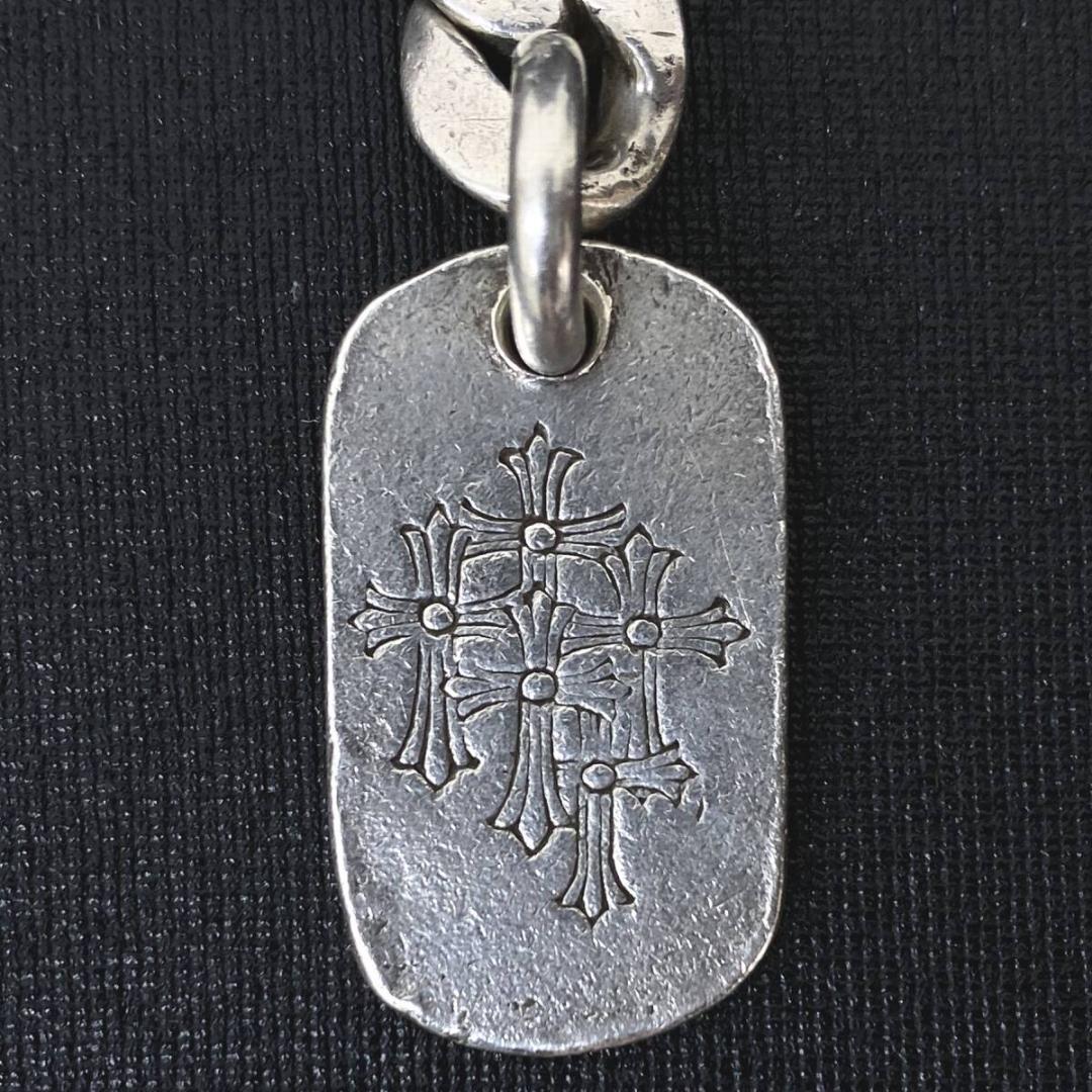 正規品 CHROME HEARTS シルバー クロス ドッグタグ キーチェーン