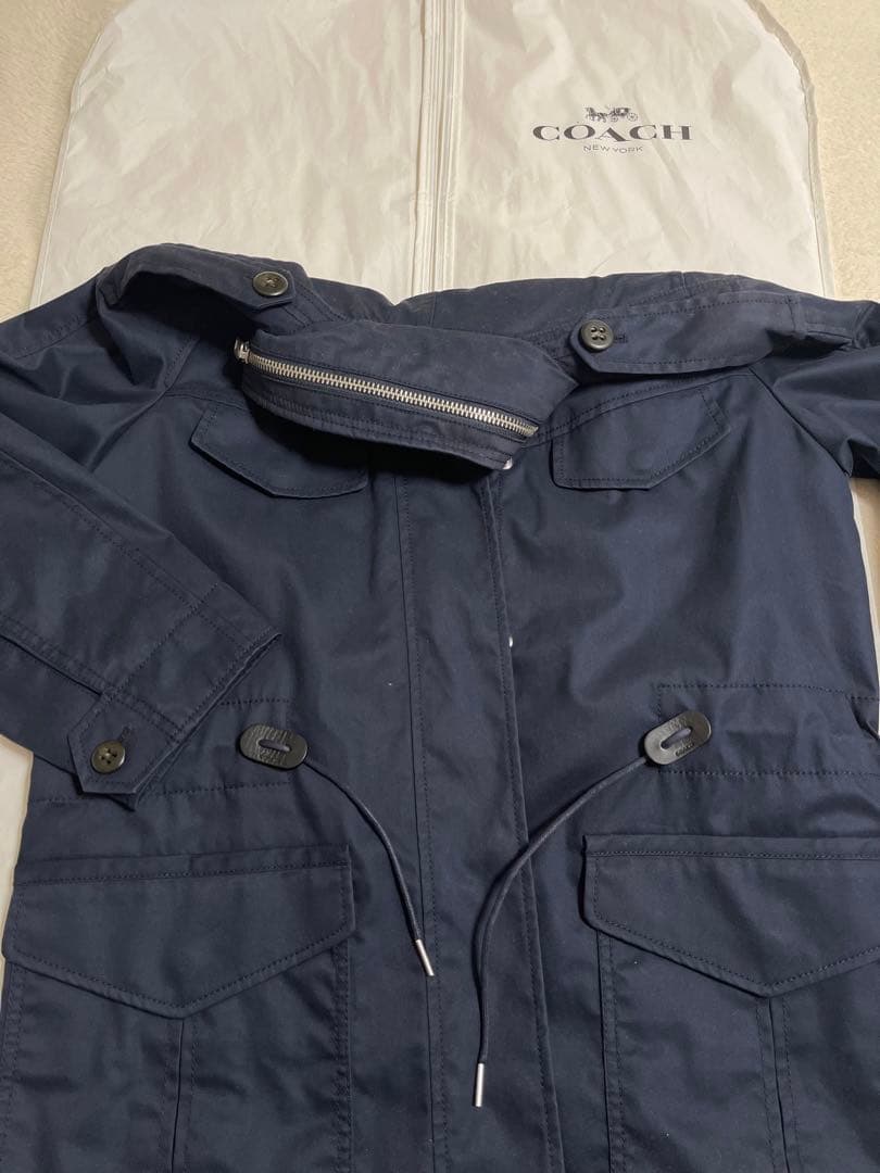 コーチ M65 ミリタリーコート S ネイビー 中綿入りライナー付き