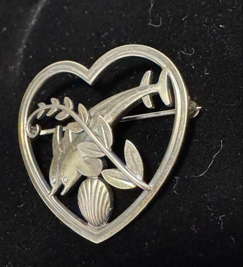 週末セール❗️ヴィンテージ ジョージジェンセン イルカ ブローチ 312