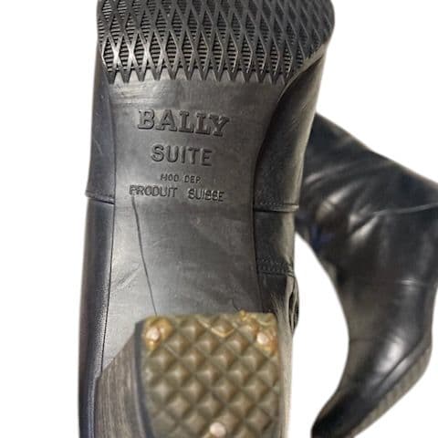 【極美品】BALLY バリー 上質レザー ロングブーツ ブラック 黒 ヒール