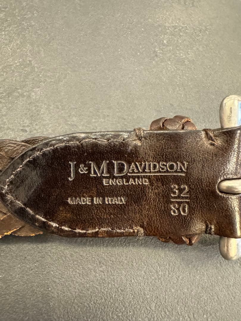 J&Mデヴィッドソン　メッシュベルト　ダークブラウン　サイズ80