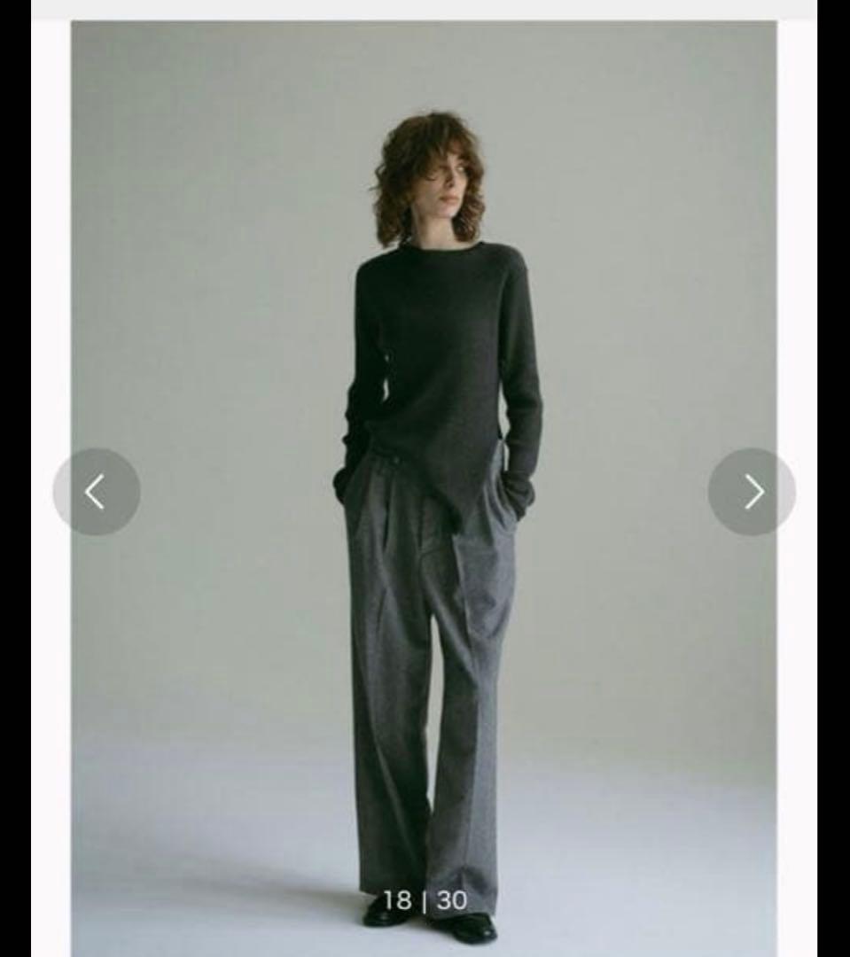 HER. 2024 リブニット ベージュ ヘムニットプルオーバー　美品