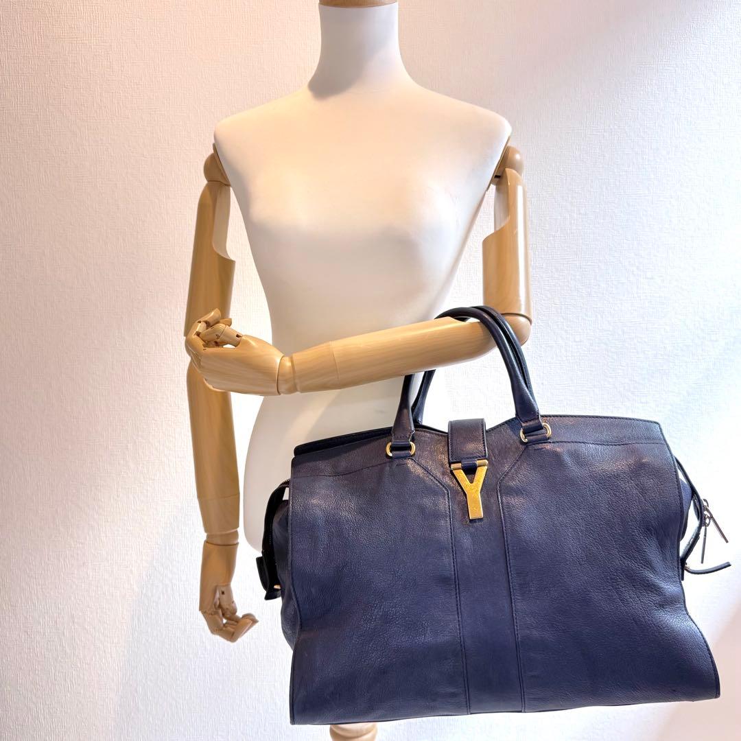 Yves Saint Laurent カバスシック　Yライン　レザートートバッグ