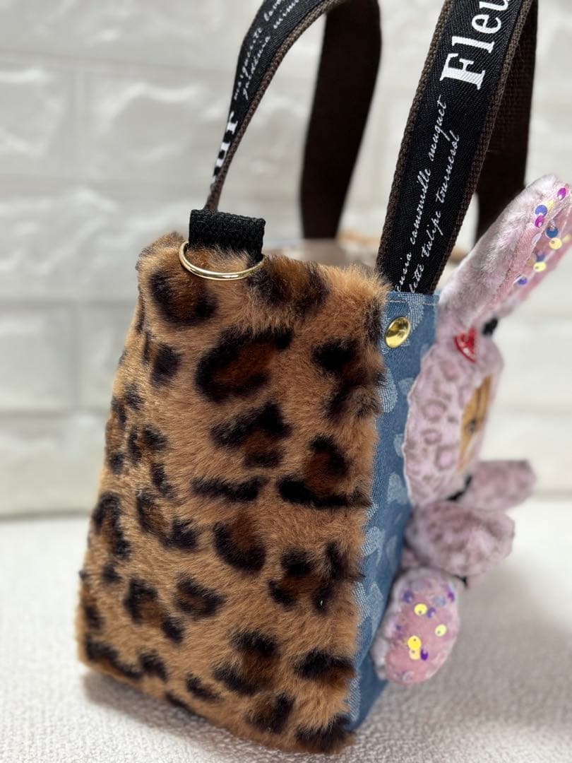 さ*ー様 コヤンイサムチョン　ハンドメイド　ミニファートートバッグ　ヒョウ柄　う