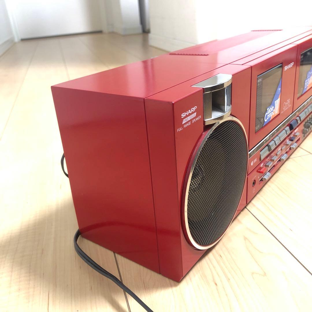 (K) 美品　SHARP　シャープ　ラジカセ　QT-P8R　赤