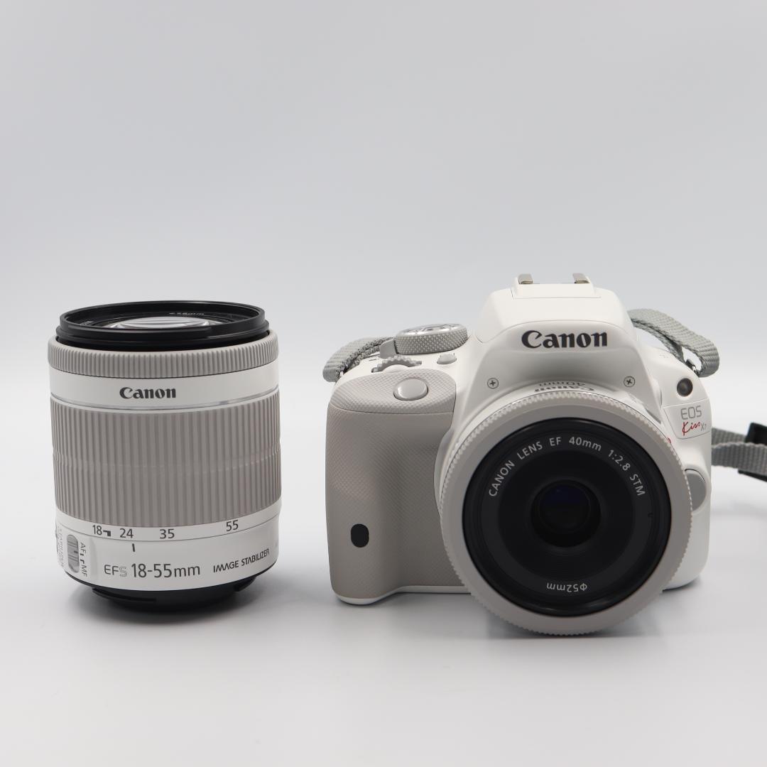 【美品】【希少ホワイト】Canon EOS Kiss X7 ホワイト レンズ2本