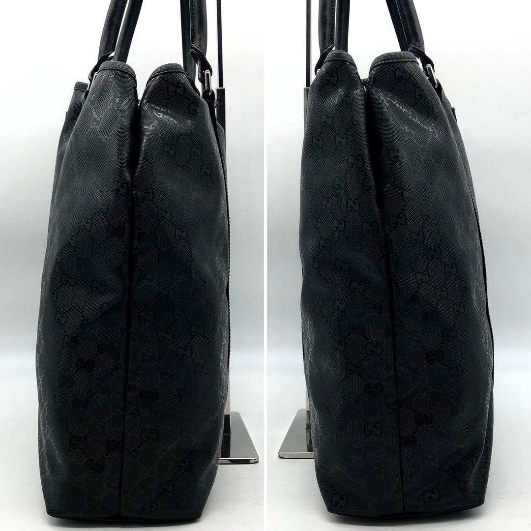 ✨美品✨グッチ トートバック インプリメ GG A4可能 PVC レザー 黒