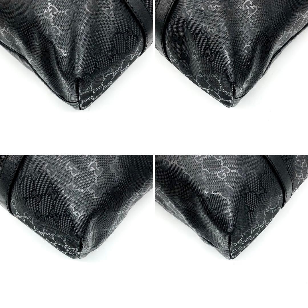 ✨美品✨グッチ トートバック インプリメ GG A4可能 PVC レザー 黒