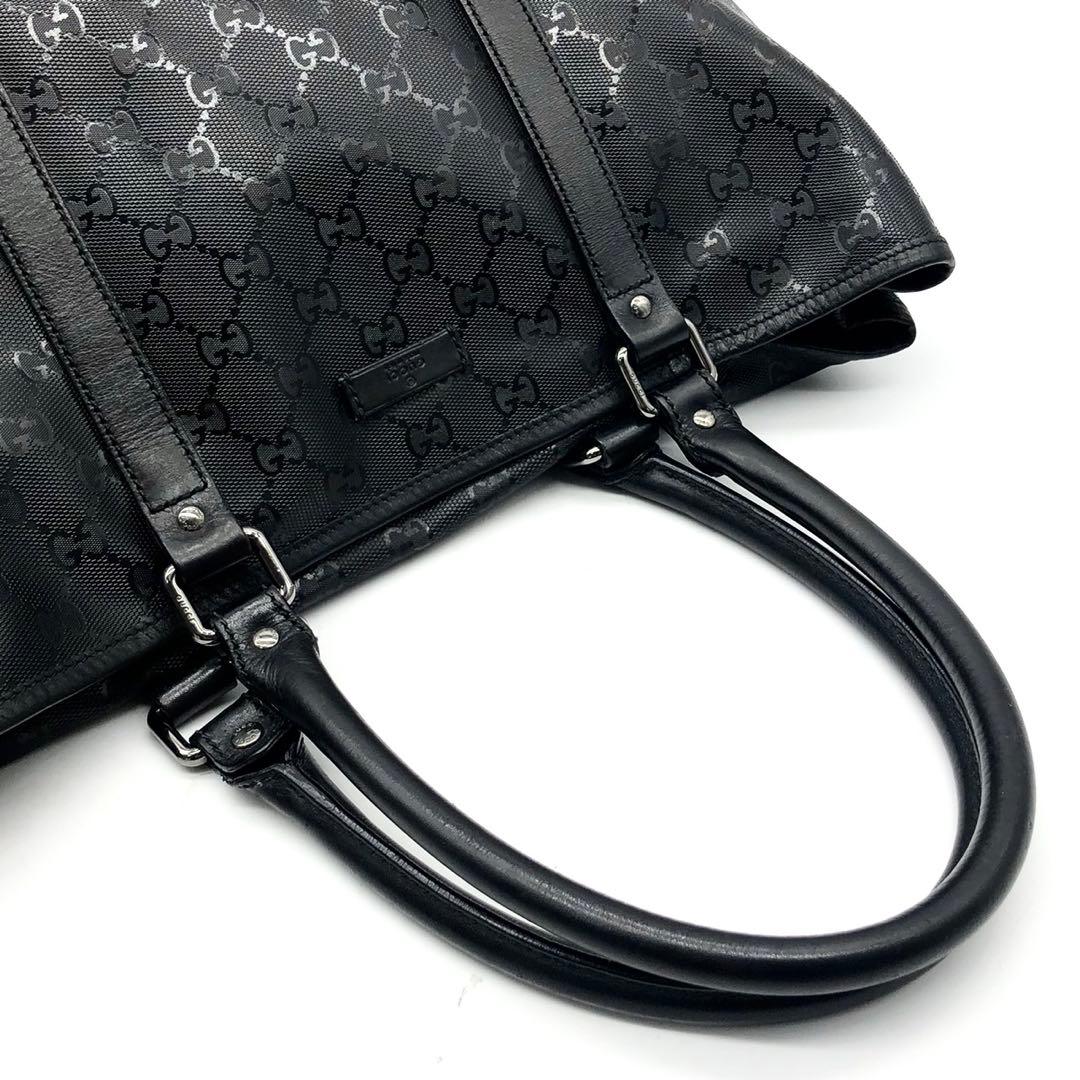 ✨美品✨グッチ トートバック インプリメ GG A4可能 PVC レザー 黒