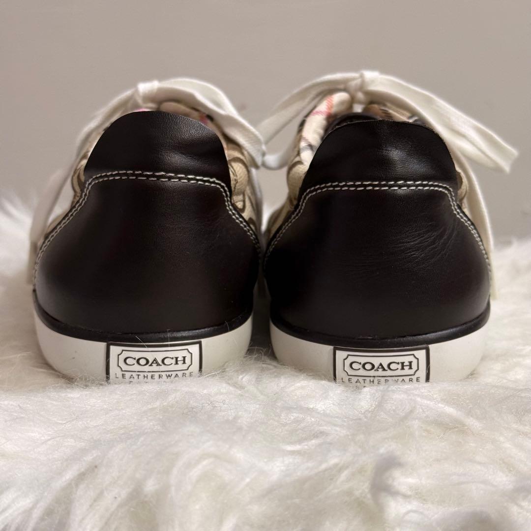 極美品⭐︎COACH シグネチャー レザー切替 スニーカーUS9