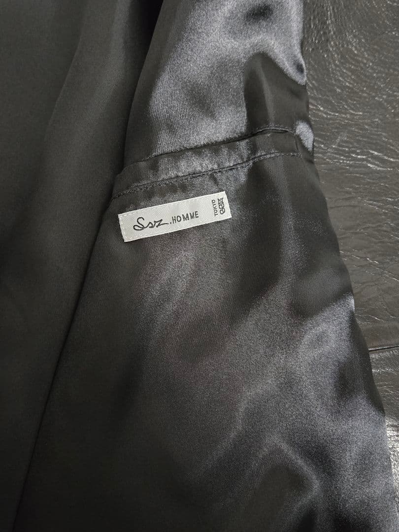 SSZ レザージャケット L 牛革 ダブルジップ ブラック 美品