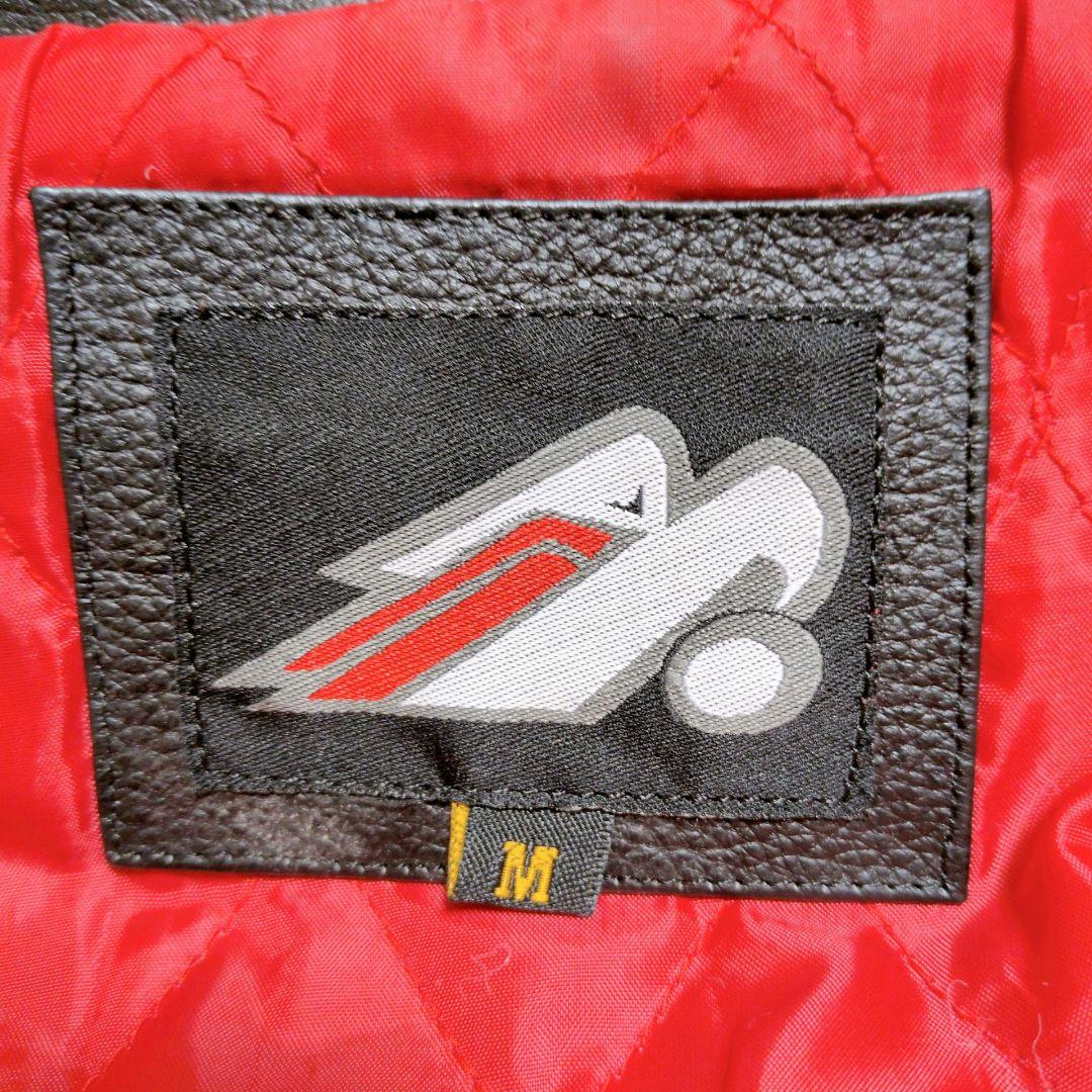 ヴィンテージ ダブル ライダースジャケット 裏地赤 キルティング ブラック М