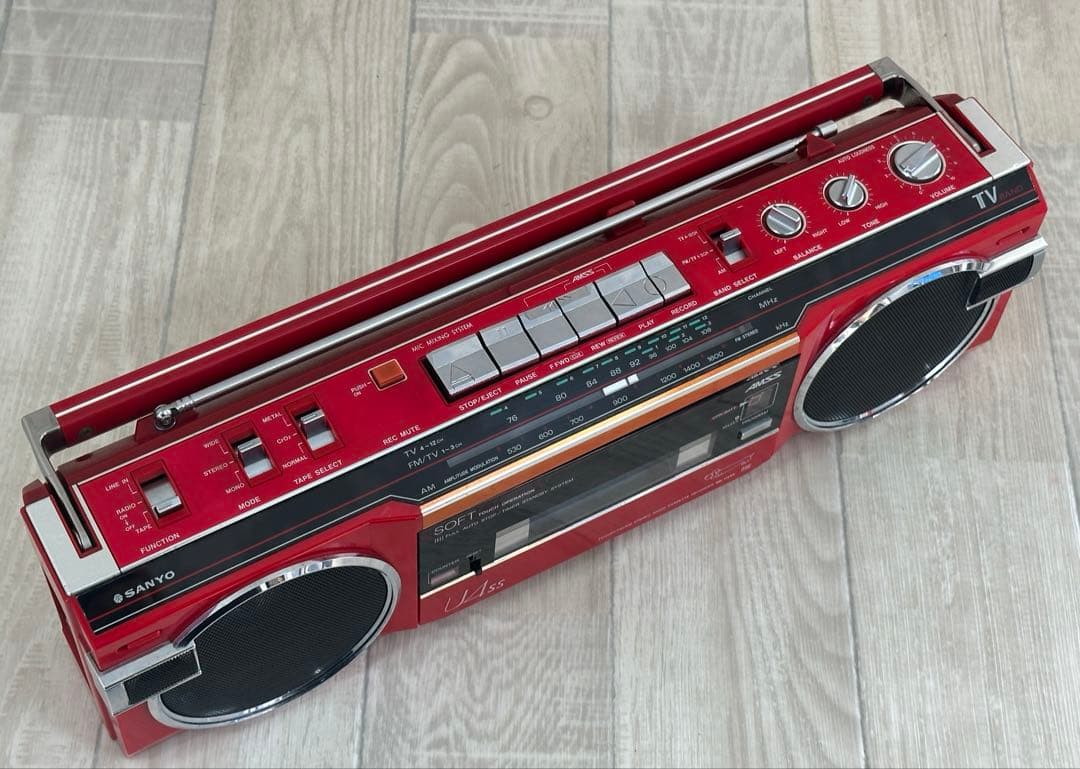 【動作品】ラジカセ SANYO MR-U4SS 当時物ラジオFM/AM