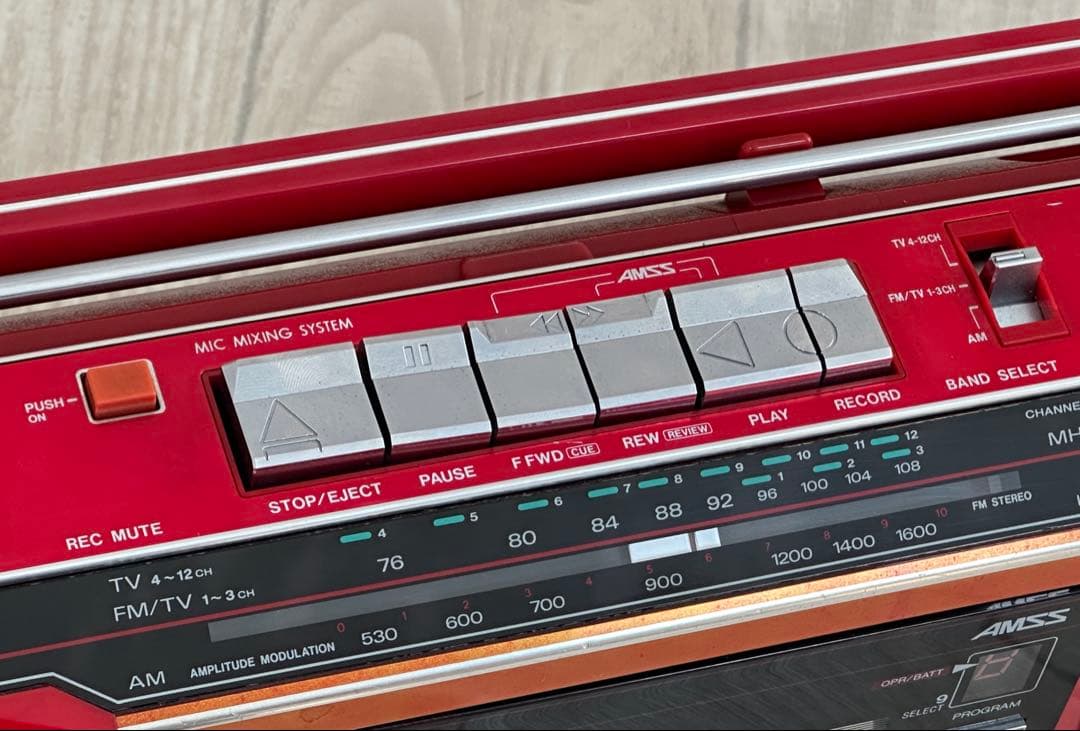 【動作品】ラジカセ SANYO MR-U4SS 当時物ラジオFM/AM